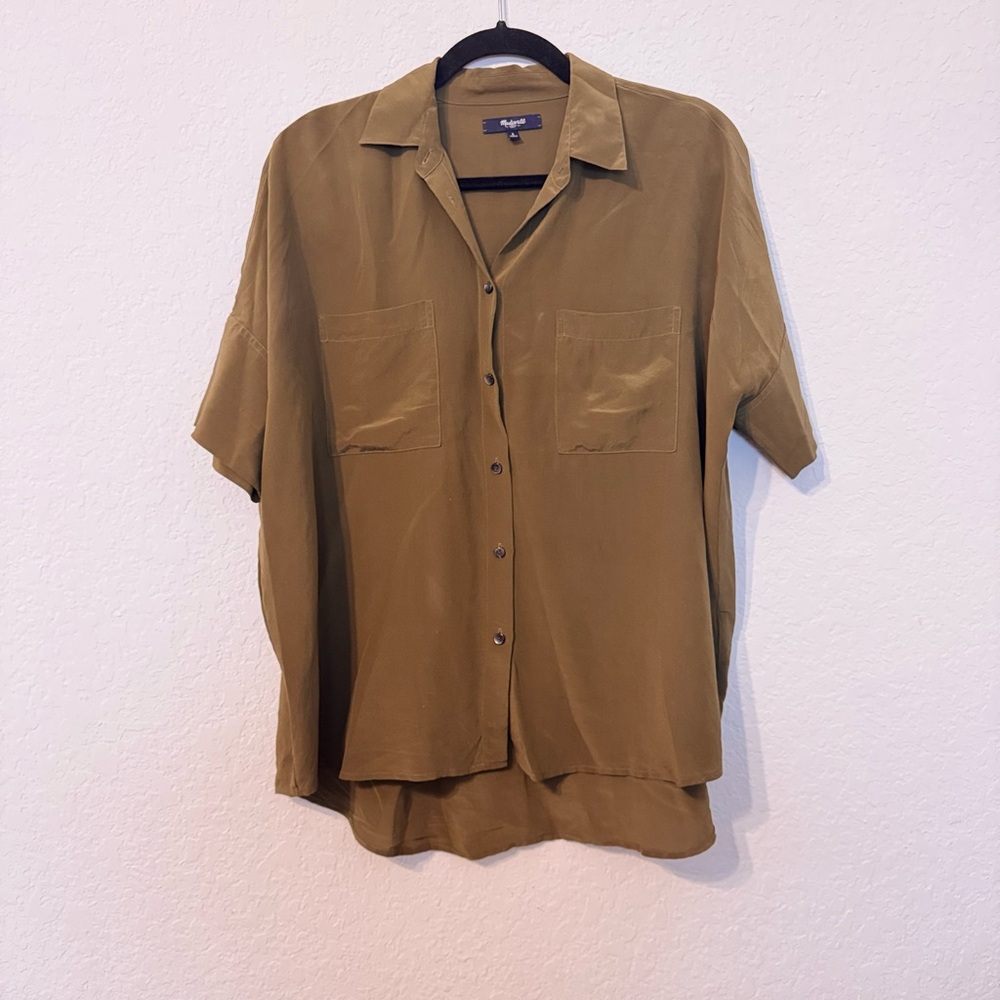 Madewell Olive Green Shirt Blouse